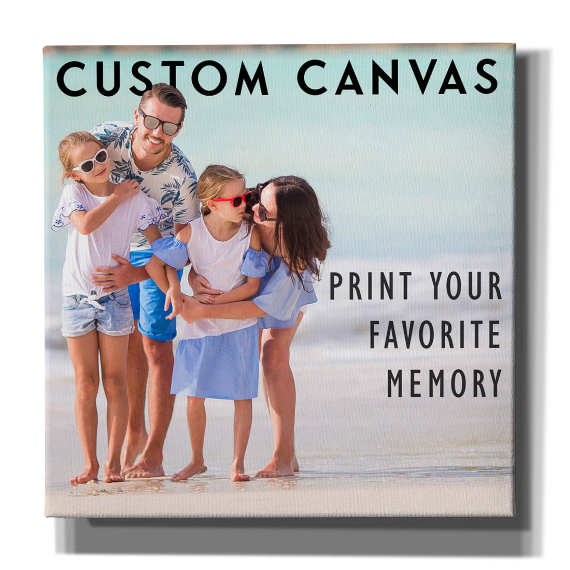 Your Photo or Image Printed on Custom Canvas Wall Art, 12"x12"