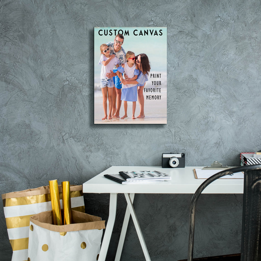Your Photo or Image Printed on Custom Canvas Wall Art, 12"x16"