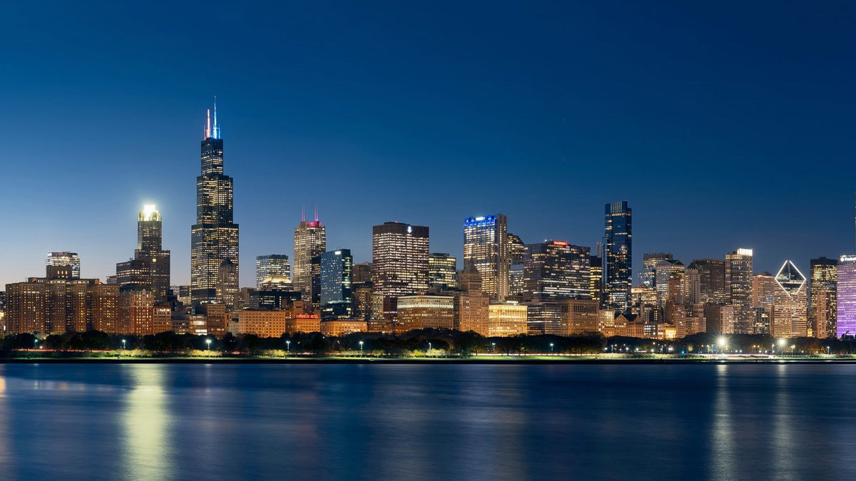 Chicago Panorama Blue mural preview