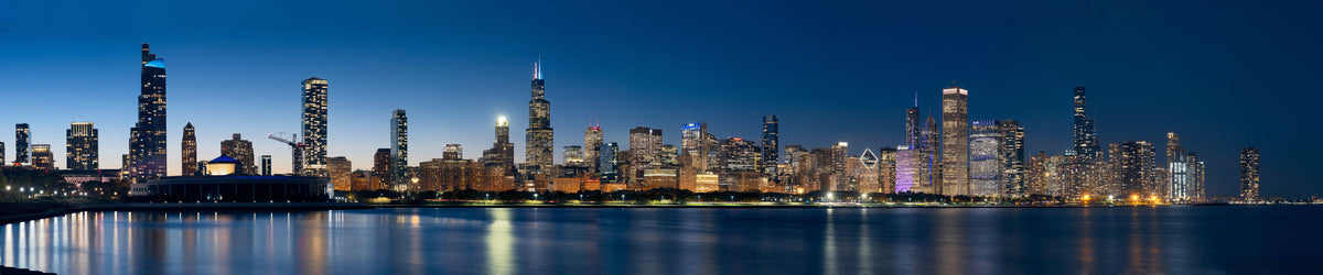 Chicago Panorama Blue