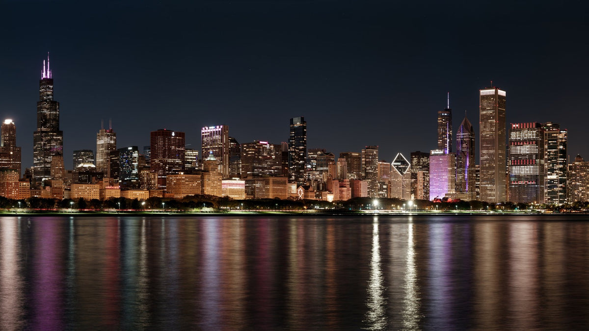 Chicago - Planetarium Panorama Night 2 mural preview