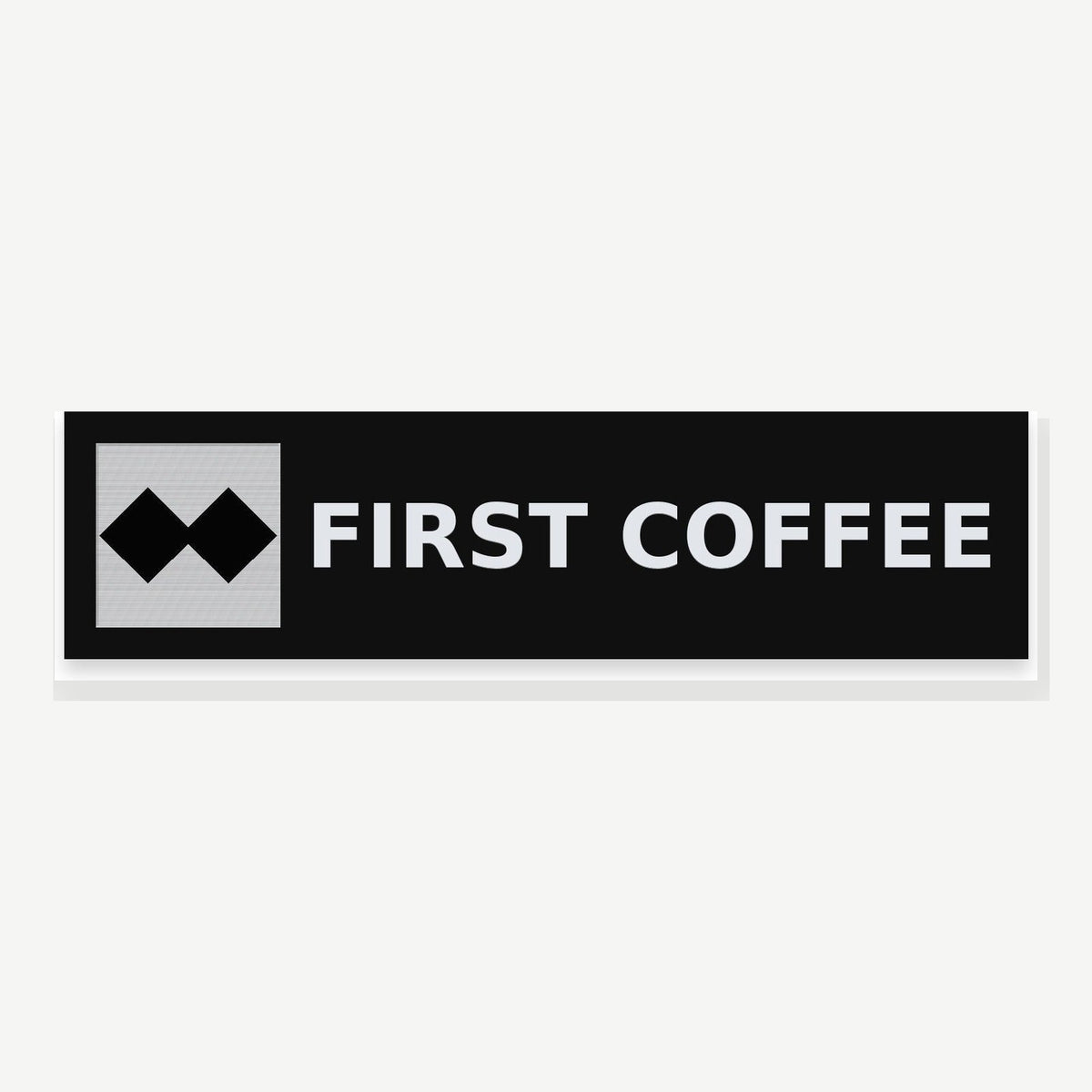 Custom ski run sign Expert FIRST COFFEE