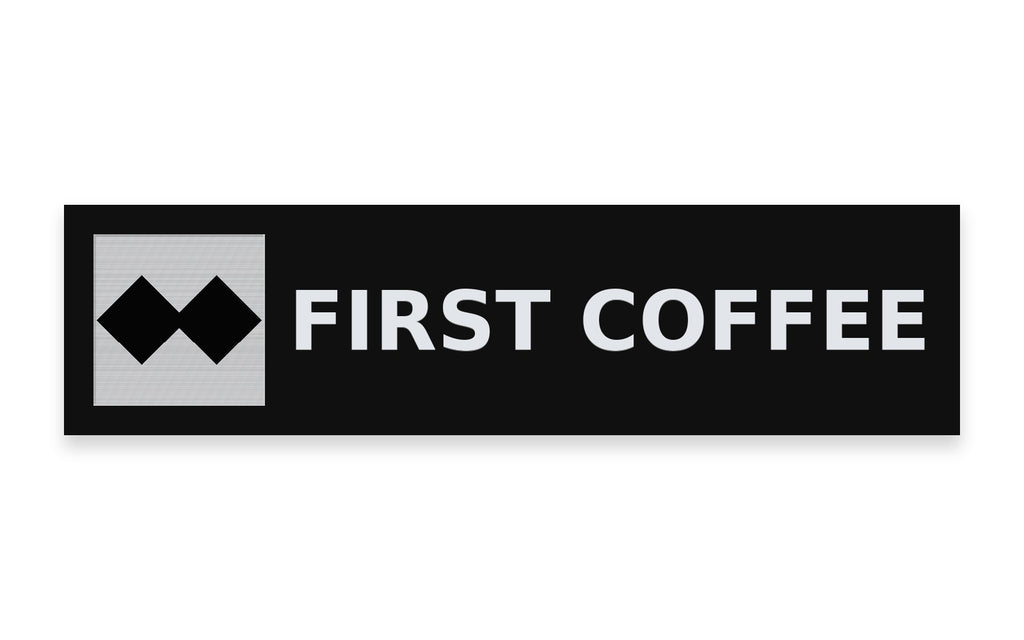 Custom ski run sign Expert FIRST COFFEE