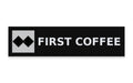 Custom ski run sign Expert FIRST COFFEE